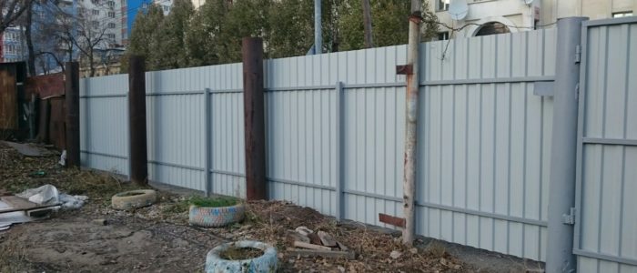Забор под ключ профнастил 2,0 метра